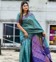 5203 প্রিমিয়াম কাঁঞ্চি কাতান শাড়ি শাড়ি